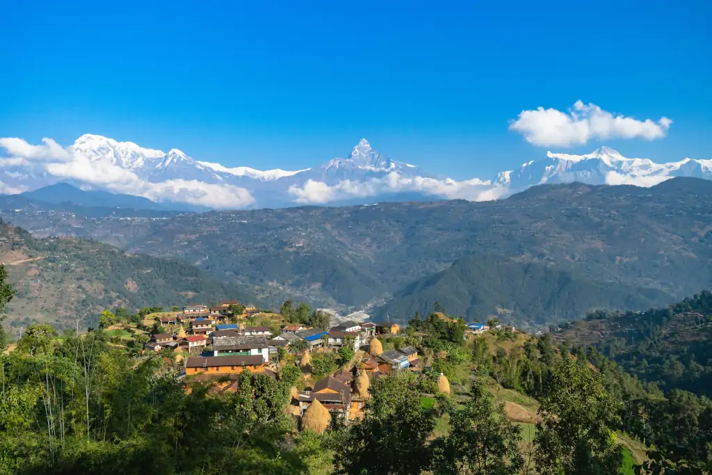 Trekking dorp in Nepal